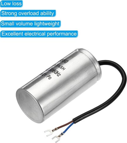 PATIKIL CBB60 30uF Running Capacitor, AC 450V 2 Wires 50/60Hz Cylinder 105x50mm for Air Compressor Motor, Washing Machines, Refrigerators Motor Start in Saudi Arabia