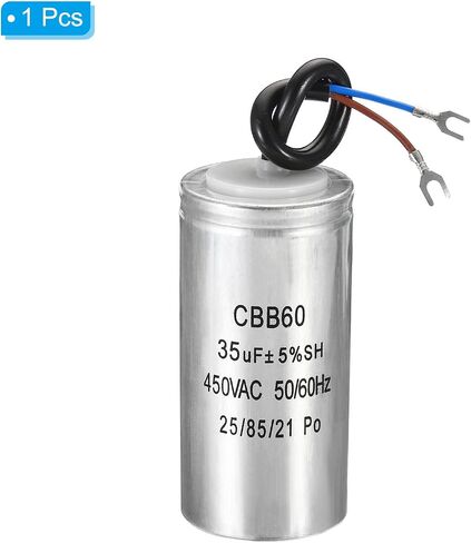 PATIKIL CBB60 30uF Running Capacitor, AC 450V 2 Wires 50/60Hz Cylinder 105x50mm for Air Compressor Motor, Washing Machines, Refrigerators Motor Start in Saudi Arabia