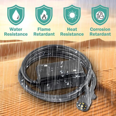 سلك مقطورة مضمّن بـ 7 طرق مع صندوق توصيل 7 عصابة كابل أسلاك بطول 8 أقدام، أداة ربط مقطورة شديدة التحمل مع مقاومة للطقس in Kuwait