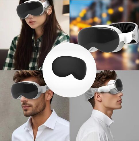Vision Pro Case Cover Silicone Shockproof Bumpers Protective Cover Compatible with Vision Pro VR Glasses (White) in Saudi Arabia