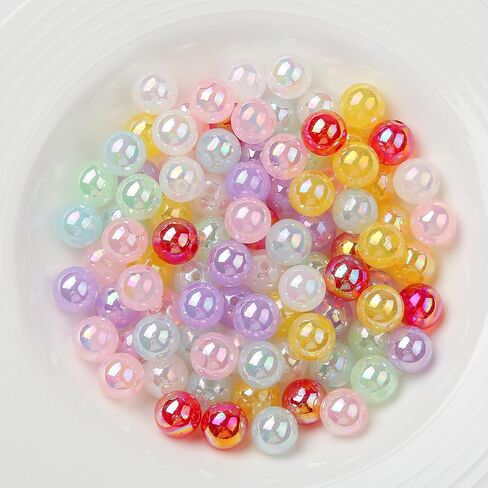 16mm Acrylic Beads Acrylic Beads Transparent Color Beads 100pcs Pen Beads Bubblegum Beads DIY Beading Hairband Bracelets Necklace Craft (Translucent Beads) in Saudi Arabia
