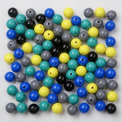 16mm Acrylic Beads Acrylic Beads Transparent Color Beads 100pcs Pen Beads Bubblegum Beads DIY Beading Hairband Bracelets Necklace Craft (Translucent Beads) in Saudi Arabia
