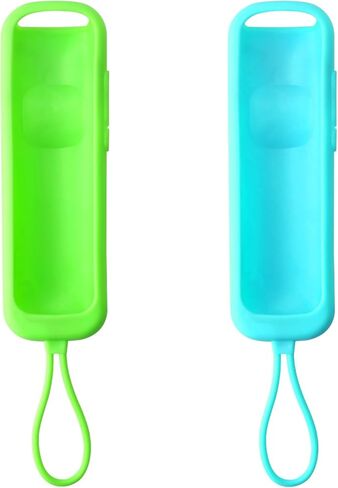 عبوتان من حافظة السيليكون الناعمة لجهاز التحكم عن بعد Roku، بديل عالمي لجهاز التحكم عن بعد لجهاز Hisense Roku/TCL Roku TV/Roku Steaming Stick/Roku Express (أزرق + أخضر) in Kuwait