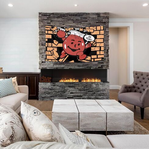 Kool Aid Man Meme Funny Wall Flag Funny Poster Tapestry Durable Man Cave Wall Flag Pop Art Home Decoration with Brass Grommets 3x5 Feet Banner with 4 Brass Grommetsfor College Dorm Room in Saudi Arabia