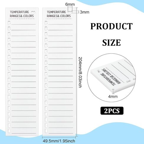 BENECREAT 2Pcs Cross Stitch Thread Cards Acrylic Embroidery Thread Organizer Cards 20 Positions Organiser Blanket Planner for Thread Craft DIY Sewing Storage, 8x2inch in Saudi Arabia