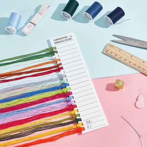 BENECREAT 2Pcs Cross Stitch Thread Cards Acrylic Embroidery Thread Organizer Cards 20 Positions Organiser Blanket Planner for Thread Craft DIY Sewing Storage, 8x2inch in Saudi Arabia