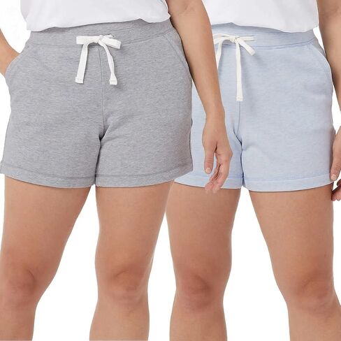 32 DEGREES Cool Womens 2-Pack Pull On Short (as1, Alpha, l, Regular, Regular, Heather Grey/Light Blue, Large) in Saudi Arabia