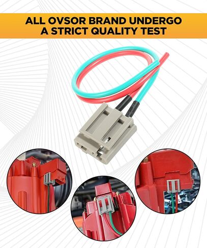 VARGTR 170072 حزام أسلاك الموزع، ملحقات السيارة 12 فولت قابس موصل الطاقة واللمس، استبدال أسلاك الأسلاك الكهربائية للبطارية وموصل مقياس سرعة الدوران ملحقات ملف الإشعال Tach in Kuwait