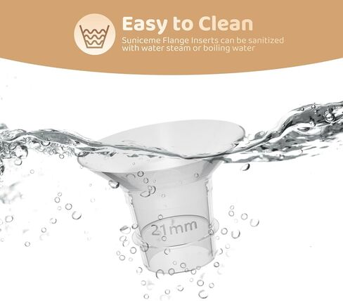حشوات شفة 15 مم متوافقة مع مضخة الثدي Medela/Spectra/TSRETE/Elvie/Momcozy/Bellababy 24 مم، تقلل نفق الحلمة 24 مم إلى 15 مم، 4 قطع in Kuwait