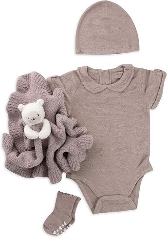 Barefoot Dreams CozyChic Ultra Lite Eyelet Baby Bundle for Girls-4 Pieces in Saudi Arabia