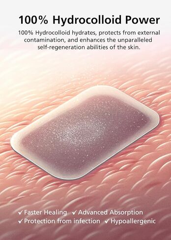 Easyderm ضمادات غرواني مائي رفيعة للجروح الكبيرة مقاس 10.16 سم × 10.16 سم 3 عبوات (6 ضمادات) | ضمادة مقاومة للماء وخالية من اللاتكس وعالية الامتصاص للحروق والبثور والعناية بحب الشباب وشفاء الجروح باستخدام مقص صغير in Kuwait