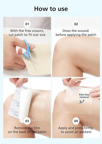 Easyderm ضمادات غرواني مائي رفيعة للجروح الكبيرة مقاس 10.16 سم × 10.16 سم 3 عبوات (6 ضمادات) | ضمادة مقاومة للماء وخالية من اللاتكس وعالية الامتصاص للحروق والبثور والعناية بحب الشباب وشفاء الجروح باستخدام مقص صغير in Kuwait