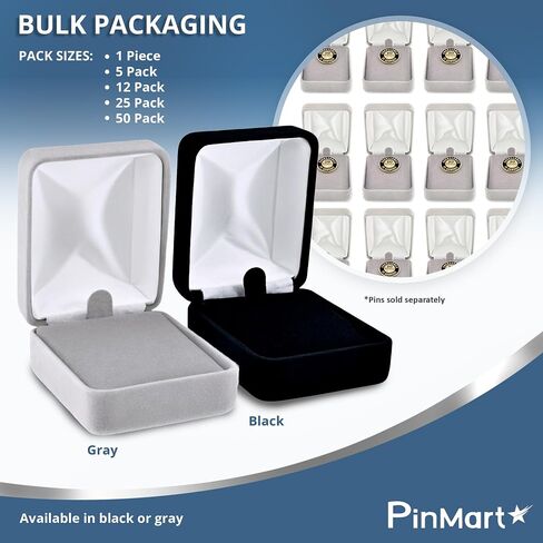 Pinmart Velour Jewelry Lapel Pin Gift Box in Saudi Arabia