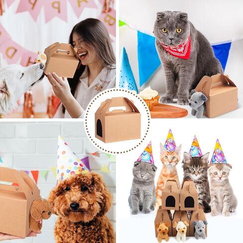 Fainne 24 Pcs Party Favors Boxes Foldable Treat Gift Boxes Candy Goodie Cases Decorations Adopt Pet Gift for Birthday Wedding Bridal Shower Party Favors(Cute Dog) in Saudi Arabia