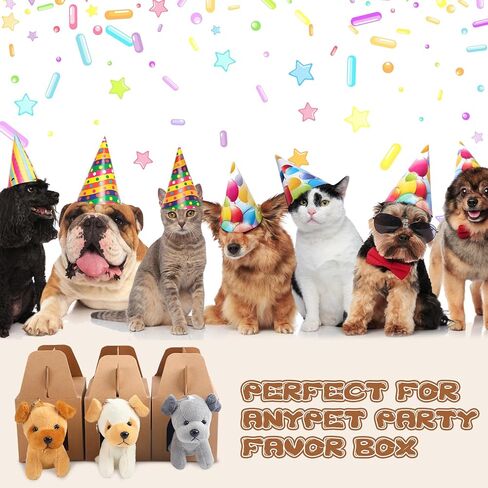 Fainne 24 Pcs Party Favors Boxes Foldable Treat Gift Boxes Candy Goodie Cases Decorations Adopt Pet Gift for Birthday Wedding Bridal Shower Party Favors(Cute Dog) in Saudi Arabia