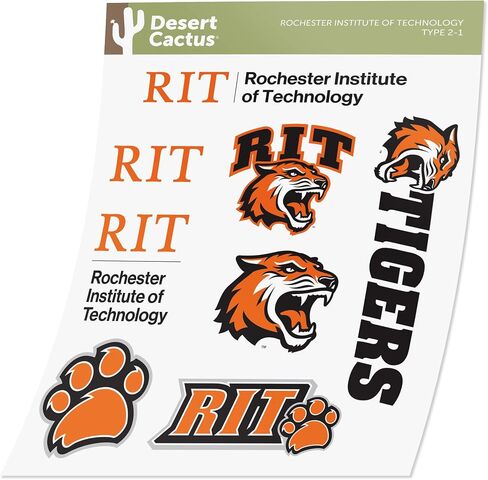 ملصق Desert Cactus Rochester Institute of Technology ملصق RIT Tigers شارات الفينيل وزجاجة مياه للكمبيوتر المحمول وقصاصات السيارة T2 (النوع 2) in Saudi Arabia