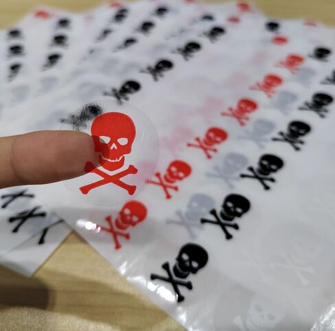 Skull and Crossbones Helmet Stickers, Adhesive Clear Award Decals Skull and Cross Bone Football Helmet Decal Football Stickers for Helmets.(360 Pcs) in Saudi Arabia
