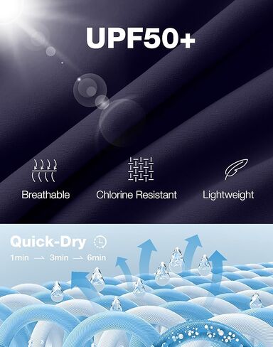 شورت سباحة نسائي من SANTINY مقاس 5 بوصات سريع الجفاف بخصر عالٍ UPF50+ شورت سباحة للشاطئ للنساء مع جيوب مبطنة in Kuwait