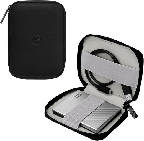 حافظة القرص الصلب 2.5 بوصة للعناصر WD My Passport Canvio Basics Seagate Backup Plus مع توسيع نحيف 1 تيرابايت 2 تيرابايت 3 تيرابايت 4 تيرابايت، حقيبة حمل محرك الأقراص الصلبة الخارجية المحمولة - أسود in Saudi Arabia
