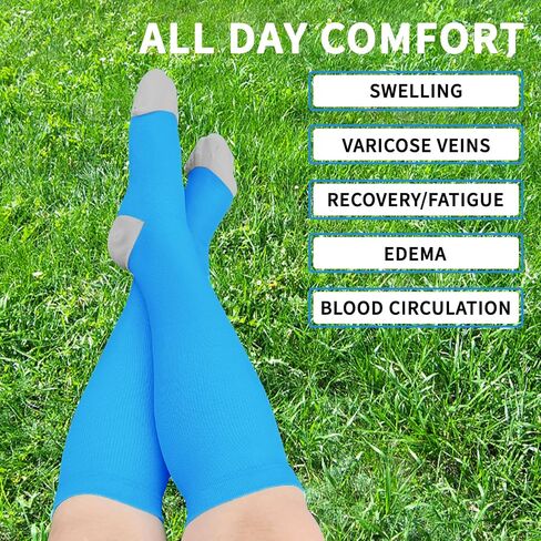 Plus Size Compression Socks Wide Calf for Women & Men, 20-30mmHg Knee High Compression Stockings,Support Socks,XL-4XL in Saudi Arabia