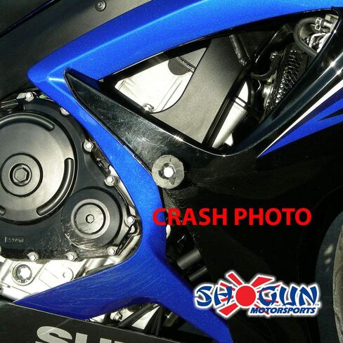 Shogun RACE KIT BODY MOD مطلوب الجانب الأيسر سوزوكي GSXR600 GSXR750 2008 2009 2010 مجموعة منزلق الإطار الكامل الأسود تتضمن منزلقات الإطار وبكرات ذراع التأرجح ونهايات البار - 755-5449 - صُنع في الولايات المتحدة الأمريكية in Kuwait