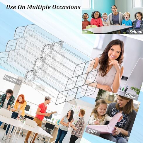 OBANGONG 24 Pcs Acrylic Pen Boxes Clear Ballpoint Pen Case Pencil Gift Box Pen Storage Container Single Holder Empty Bulk Case Collection Set for School Office in Kuwait