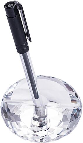 LONGWIN Crystal Fountain Pen & Pencil Holder Office Supplies Desktop Organizer Desk Decoration Christmas Gift Idea in Saudi Arabia