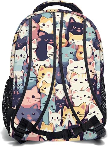 Cute Cats Kids Backpack for Girls Boys Cute Kittens Pattern Elementary School Bag Animal Bookbags Travel Rucksack Casual Daypack in Saudi Arabia