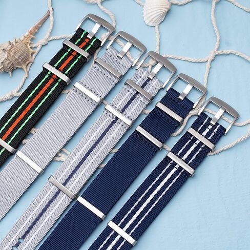 20mm Canvas Nylon Straps For Rolex Submariner And Omega Seamaster, Replacement Nylon Watch Band For Watches - Multiple Colors in Saudi Arabia