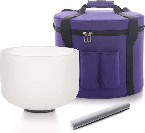 8inch 432hz A Note Crystal Singing Bowl Third-eye Chakra With Carrying Case for Yoga Sound Healing Bath Musical in Saudi Arabia