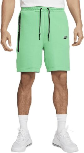 شورت Nike Sportswear Tech Fleece للرجال (أخضر ربيعي/أسود، FB8171-363) مقاس متوسط in Saudi Arabia