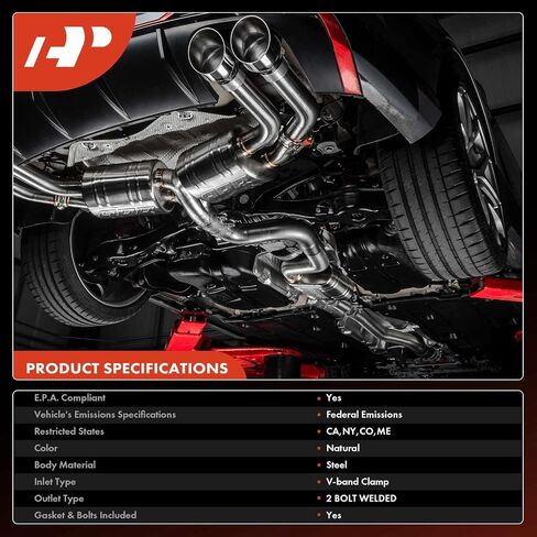 طقم المحول الحفاز الأمامي الممتاز A-Premium متوافق مباشرة مع Ford Fusion & Lincoln MKZ، 2013 2014 2015 2016، 2.0L، متوافق مع EPA in Saudi Arabia