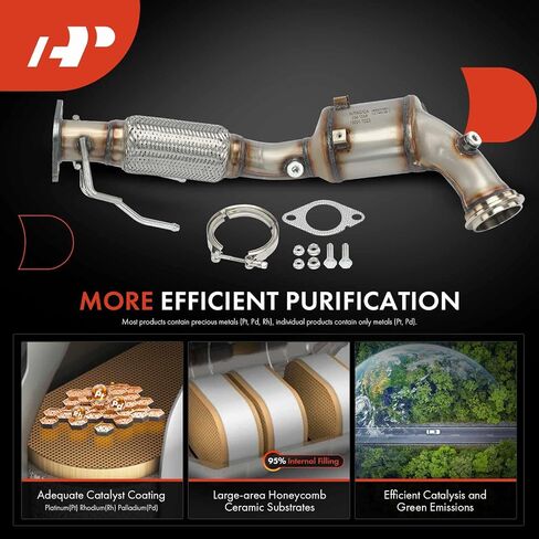 طقم المحول الحفاز الأمامي الممتاز A-Premium متوافق مباشرة مع Ford Fusion & Lincoln MKZ، 2013 2014 2015 2016، 2.0L، متوافق مع EPA in Saudi Arabia