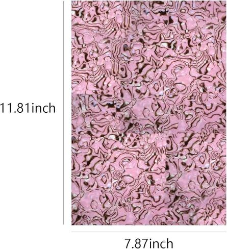 2Pcs Abalone Shell Sticker (300mm X 200mm) Abalone Sheets Veneer Imitation Abalone Hand Stickers for Craft Handmade Decoration with Backside Tape(D) in Kuwait