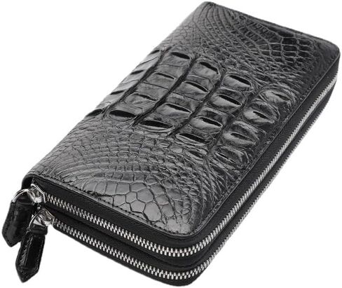 Real Crocodile Backbone Skin Men's Wallet Genuine Alligator Leather Luxury Purses Clutch Bag for Men (Brown) in Saudi Arabia