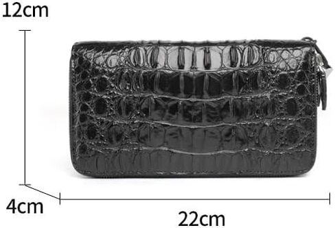 Real Crocodile Backbone Skin Men's Wallet Genuine Alligator Leather Luxury Purses Clutch Bag for Men (Brown) in Saudi Arabia