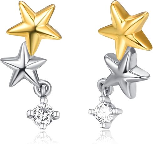 Cute Stud Earrings for Women Sterling Silver Star/Angel/Fruit/Apple/Animal/Highland Cow Stud Earrings Jewelry Gifts for Women Wife Girls Mom in Saudi Arabia