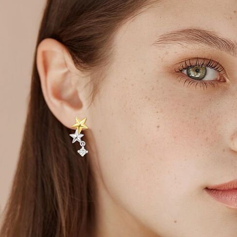 Cute Stud Earrings for Women Sterling Silver Star/Angel/Fruit/Apple/Animal/Highland Cow Stud Earrings Jewelry Gifts for Women Wife Girls Mom in Saudi Arabia
