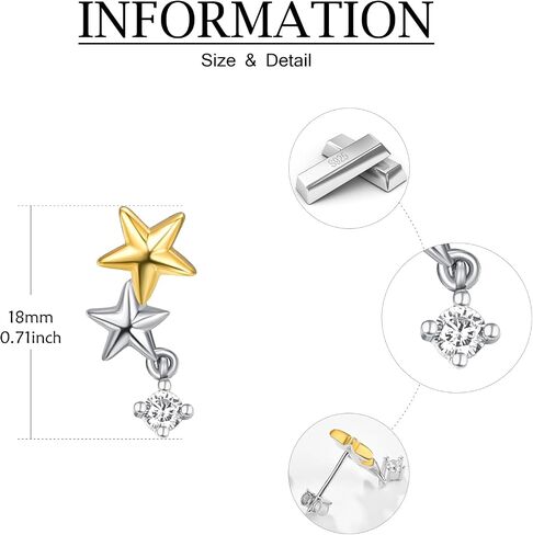 Cute Stud Earrings for Women Sterling Silver Star/Angel/Fruit/Apple/Animal/Highland Cow Stud Earrings Jewelry Gifts for Women Wife Girls Mom in Saudi Arabia