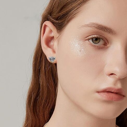 Cute Stud Earrings for Women Sterling Silver Star/Angel/Fruit/Apple/Animal/Highland Cow Stud Earrings Jewelry Gifts for Women Wife Girls Mom in Saudi Arabia