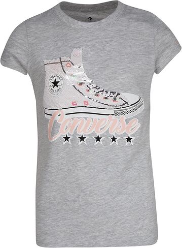 Converse Girl's Logo Blocked Tee (Big Kids) in Saudi Arabia