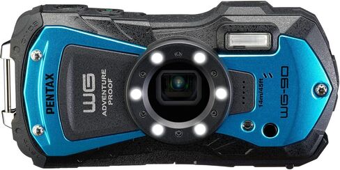 حزمة كاميرا Pentax WG-90 الرقمية (الزرقاء) مع الملحقات المتقدمة in Saudi Arabia