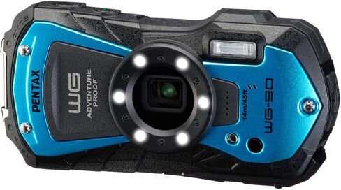 حزمة كاميرا Pentax WG-90 الرقمية (الزرقاء) مع الملحقات المتقدمة in Saudi Arabia