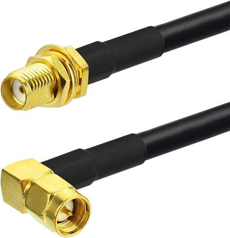 BINGFU Ham Radio Antenna Extension Relocation Cable SMA Male Right Angle to Female RG58 Coaxial Cable 1m 3 feet (2-Pack) for Ham Radio Kenwood BaoFeng Yaesu Vertex Standard Horizon Marine VHF Radio in Saudi Arabia