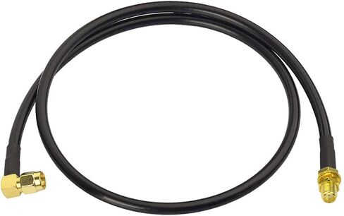 BINGFU Ham Radio Antenna Extension Relocation Cable SMA Male Right Angle to Female RG58 Coaxial Cable 1m 3 feet (2-Pack) for Ham Radio Kenwood BaoFeng Yaesu Vertex Standard Horizon Marine VHF Radio in Saudi Arabia