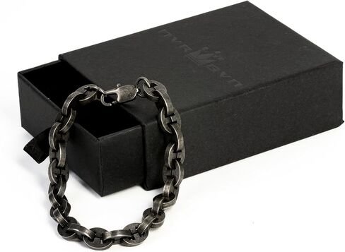 The Unbroken Collection : Stainless Steel Bracelets for Men Medieval Vintage Distressed Style, Great Gifts for Men -316L Old World Finish 8mm 8.25 Mens Jewelry symbolizing in Kuwait