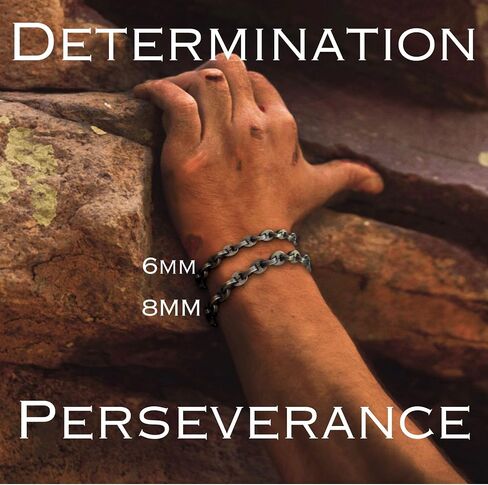 The Unbroken Collection : Stainless Steel Bracelets for Men Medieval Vintage Distressed Style, Great Gifts for Men -316L Old World Finish 8mm 8.25 Mens Jewelry symbolizing in Kuwait