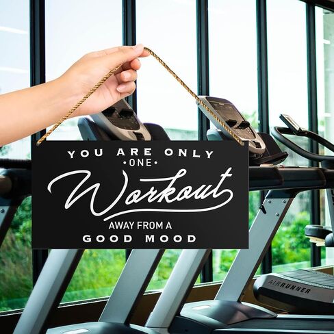 Home Gym Sign Decor, You Are Only One Workout Away from A Good Moodm, Inspirational Workout Room Motivational Fitness Home Gym Decoration Wall Art Gifts for Women Men in Saudi Arabia