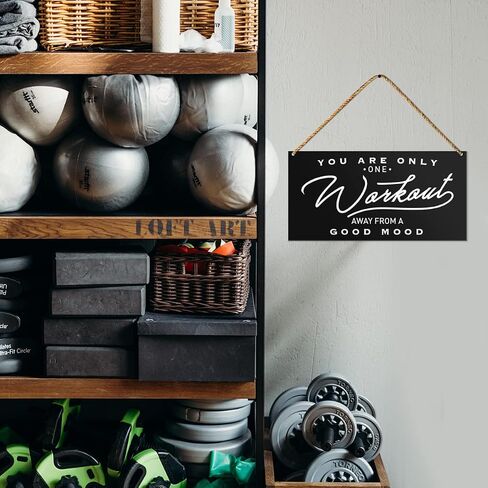 Home Gym Sign Decor, You Are Only One Workout Away from A Good Moodm, Inspirational Workout Room Motivational Fitness Home Gym Decoration Wall Art Gifts for Women Men in Saudi Arabia