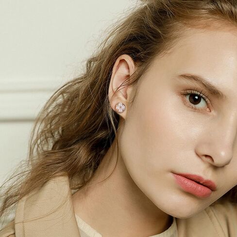 FIBO STEEL 90 زوجًا من الأقراط المتنوعة المتنوعة للنساء، مجموعة أقراط متدلية على شكل كرة بسيطة من CZ واللؤلؤ على شكل زهرة in Kuwait